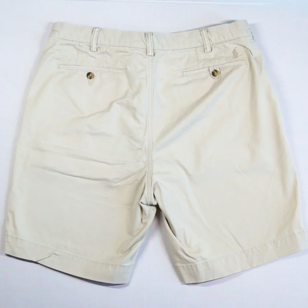 Polo Ralph Lauren Chino Shorts Mens‎ 36 Khaki Beige Stretch Classic Fit Cotton